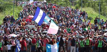 Migrantes a su paso por Chiapas/