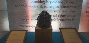 La máscara mortuoria del expresidente del Museo de Sitio Casa de Juárez.