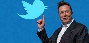 Elon Musk junto al logotipo de Twitter