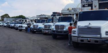Camiones de basura de la alcaldía Cuauhtémoc parados por no tener combustible.