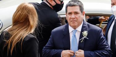 El expresidente paraguayo Horacio Cartes, el 15 de agosto de 2020 en la boda de su hija Sol en Asunción.