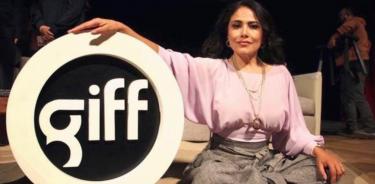 La actriz presentó la campaña “Cero Violencia Contra la Mujer en el festival de cine de Guanajuato.