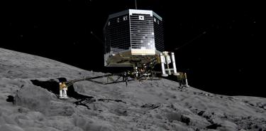 La sonda espacial Rosetta, incluyendo su módulo de aterrizaje Philae, fue concebida en 1993 y lanzada el 2 de marzo del 2004 hacia el cometa 67P/Churyumov-Gerasimenko.