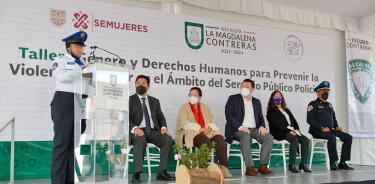 La Comisión de Derechos Humanos de la Ciudad de México (CDHCM) entregó reconocimientos a 137 elementos de Policía Auxiliar adscritos a la Alcaldía La Magdalena Contreras