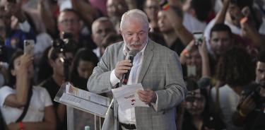 El expresidente y candidato presidencial Luiz Inácio Lula da Silva, este viernes 9 de septiembre en un encuentro con evangélicos en Río de Janeiro, Brasil.