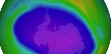 El agujero de ozono antártico de 2021.