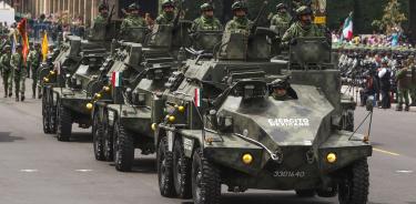 Desfile militar del 16 de septiembre en la Cdmx dónde el acto principal fue la Guardia Nacional.