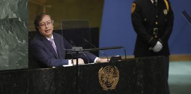Gustavo Petro, presidente de Colombia, este martes 20 de septiembre durante su intervención ante la Asamblea General de la ONU, en Nueva York.