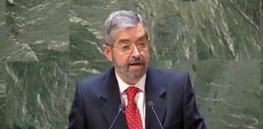 El embajador de México ante la ONU, Juan Ramón de la Fuente