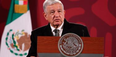 El presidente López Obrador en su rueda de prensa matutina