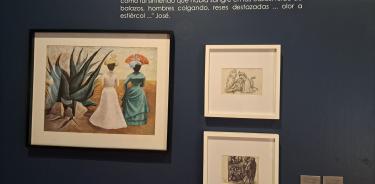 Algunas de las obras de la muestra que se exhiben en el Museo Iconográfico del Quijote.