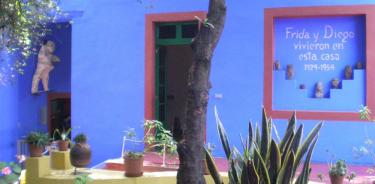 Una imagen de la Casa Azul en Coyoacán.