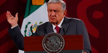 El presidente, Andrés Manuel López Obrador durante su conferencia matutina del viernes 21 de octubre.