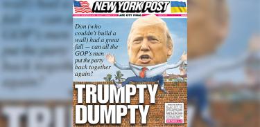 La portada del New York Post de este jueves, en que invita a “botar” a Trump.