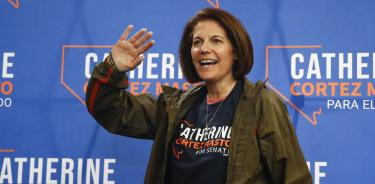 La candidata demócrata Catherine Cortez, tras conocer su victoria en el escaño vacante para el Senado en Nevada
