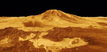 Maat Mons se muestra en esta perspectiva tridimensional generada por computadora de la superficie de Venus..

Una actividad volcánica que duró cientos o miles de siglos y la erupción masiva de material puede haber ayudado a transformar a Venus de un mundo templado y húmedo al invernadero ácido que es hoy.

POLITICA INVESTIGACIÓN Y TECNOLOGÍA
NASA/JPL