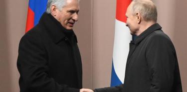 El presidente ruso, Vladimir Putin, recibió este martes en el Kremlin a su homólogo cubano, Miguel Díaz-Canel