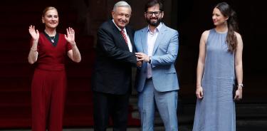 AMLO recibe al primer mandatario de Chile, Gabriel Boric en Palacio Nacional