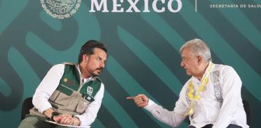 El director general del IMSS, Zoé Robledo, acompaña al Presidente de México, Andrés Manuel López Obrador, en gira de trabajo por el estado de Guerrero