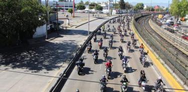 Los motociclistas rodaron del Monumento a la Revolución hasta el Deportivo Oceanía