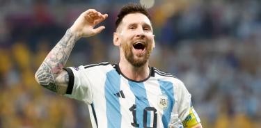 Messi celebra en el Mundial de Qatar 2022