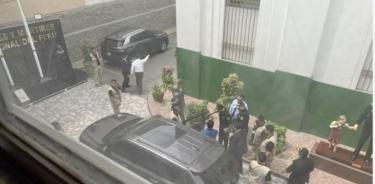 Momento de la detención del ahora presidente de Perú, Pedro Castillo/