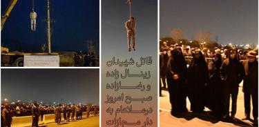 El régimen se encargó de distribuir a las agencias la foto de la ejecución pública de Majid Reza Rahnavard