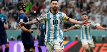 Messi celebrando su pase a la final