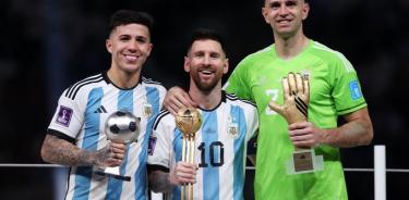 Edson, Messi y el arquero 'Dibu' Martínez, los grandes premiados de Argentina