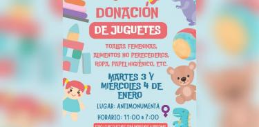 Los donativos en ropa y juguetes pueden ser de segunda mano siempre y cuando estén en buen estado