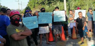 Bloqueo de ejidatarios en Chichén Itzá