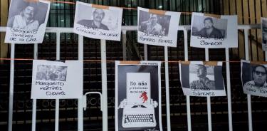 Tendedero de periodistas mexicanos asesinados en el 2022