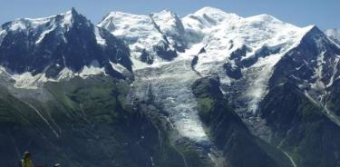 Glaciares en el Mont Blanc.