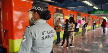 Guardia Nacional en el STC Metro