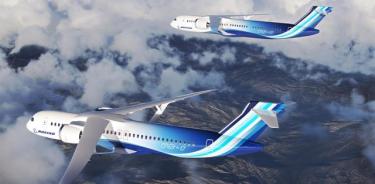 Concepto artístico de familias de aviones comerciales con una configuración Transonic Truss-Braced Wing del proyecto Sustainable Flight Demonstrator.