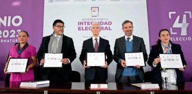 Autoridades mexiquenses firmaron el Acuerdo de Integridad Electoral rumbo a los comicios de junio próximo