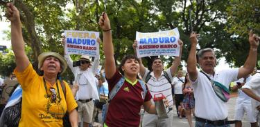 Venezolanos exiliados en Buenos Aires lograron su protesta que cancelara el vieje a la cumbre de Celac del dictador Maduro
