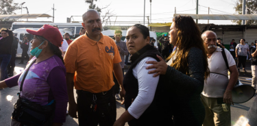 Durante la protesta