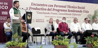 El director general del IMSS, Zoé Robledo, asistió junto con el gobernador Rutilio Escandón, al Encuentro con Personal Técnico y productivo del Programa Sembrando Vida, en su natal Chiapas