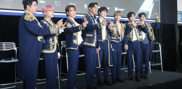 La banda coreana Super Junior en México.