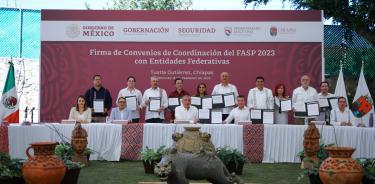 Firma Gobierno de México convenios de coordinación del FASP 2023 con entidades federativas