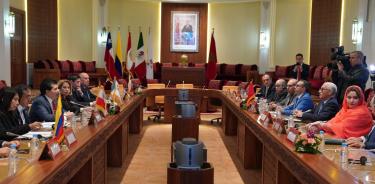 Reunión de senadores mexicanos con funcionarios de Marruecos
