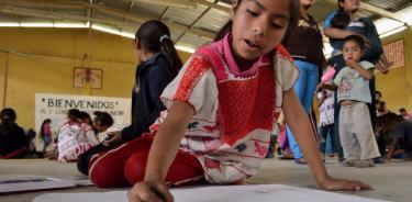 TLAPA, GUERRERO, 10AGOSTO2015.- Mujeres indígenas na savi de sociedades civiles realizaron el primer concurso pictórico del ñuu savi denominado 