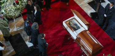 Vista general del homenaje póstumo de cuerpo presente al actor Ignacio López Tarso en el Palacio de Bellas Artes.