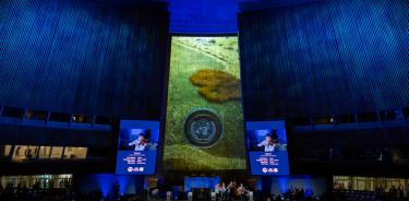 Inauguración de la Conferencia del Agua en la sede de la ONU, en Nueva York.