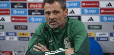 Diego Cocca director Técnico durante la conferencia de prensa de la Selección Nacional de México.