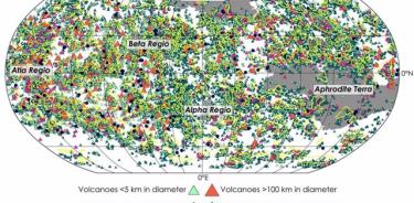 Un nuevo artículo en JGR Planets proporciona el mapa más completo de todos los edificios volcánicos en Venus jamás compilado.