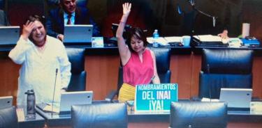 Senadoras panistas reclaman a Morena por no votar nombramientos en INAI