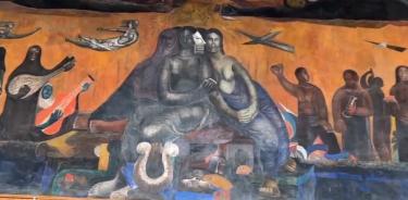 A diferencia de los otros murales de la UNAM, el de la ENP 5 no se le encargó a un pintor famoso y cotizado, sino al profesor de dibujo de esa escuela