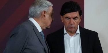 Andrés Manuel López Obrador y Jesús Ramírez Cuevas, vocero de la presidencia de la República